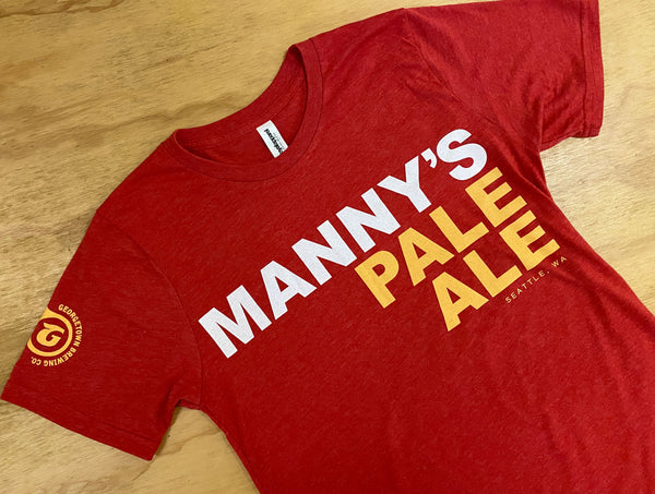 Manny's Pale Ale Short Sleeve T-shirt - Red