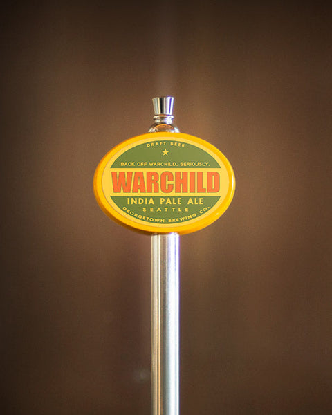 tap handle with Warchild label