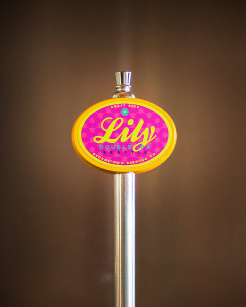 tap handle with Lily label