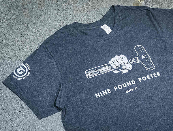 nine pound porter shirt with white print only